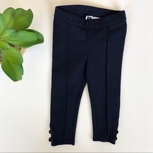 Janie and Jack Ponte Navy Leggings 6-12 Months